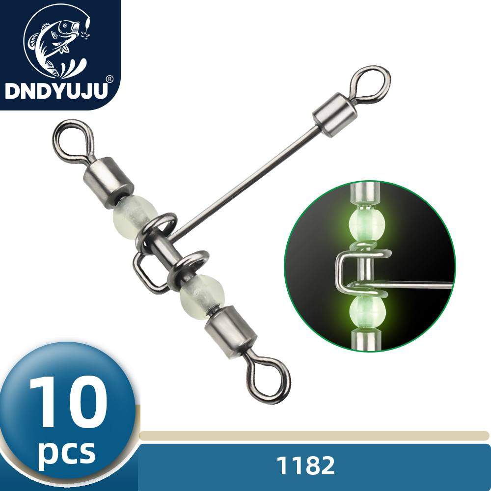 Fishing Hook Assortment - DNDYUJU 10pcs 3way Luminous T-shape Cross-Line