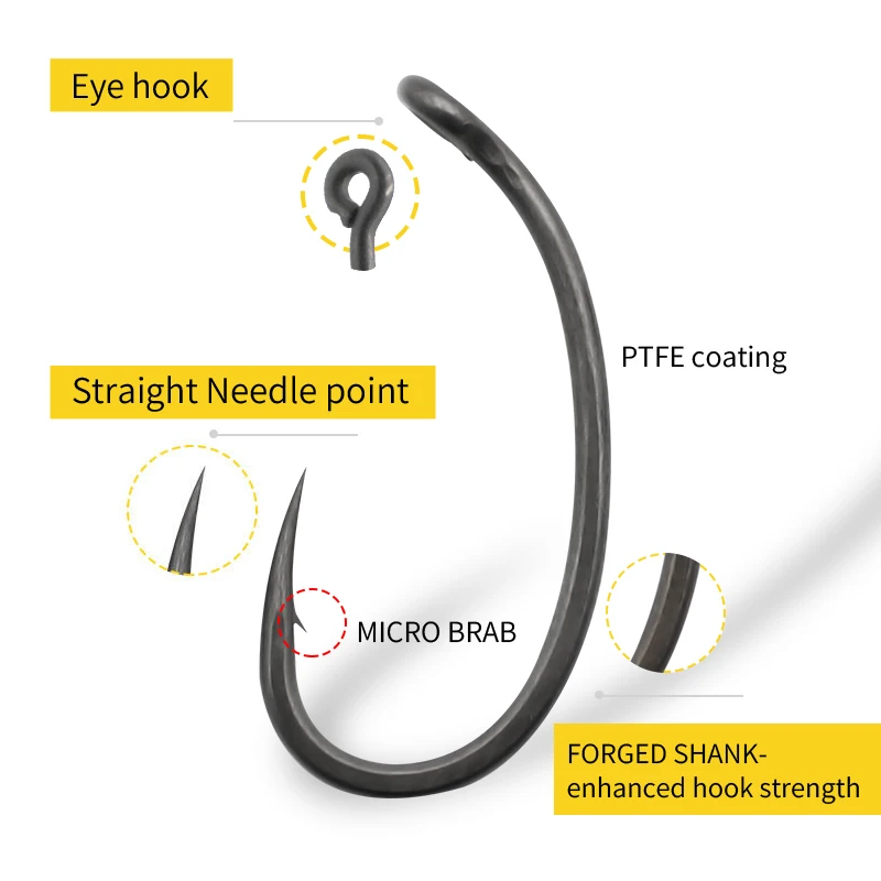 10pcs Carp Fishing Hook Curved - Fishing Hook Assortment recension och pris