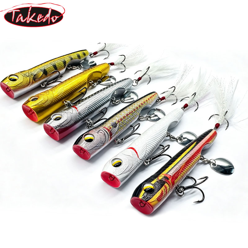 TAKEDO 10G Top Water Popper Fi - Fishing Hook Treble recension och pris