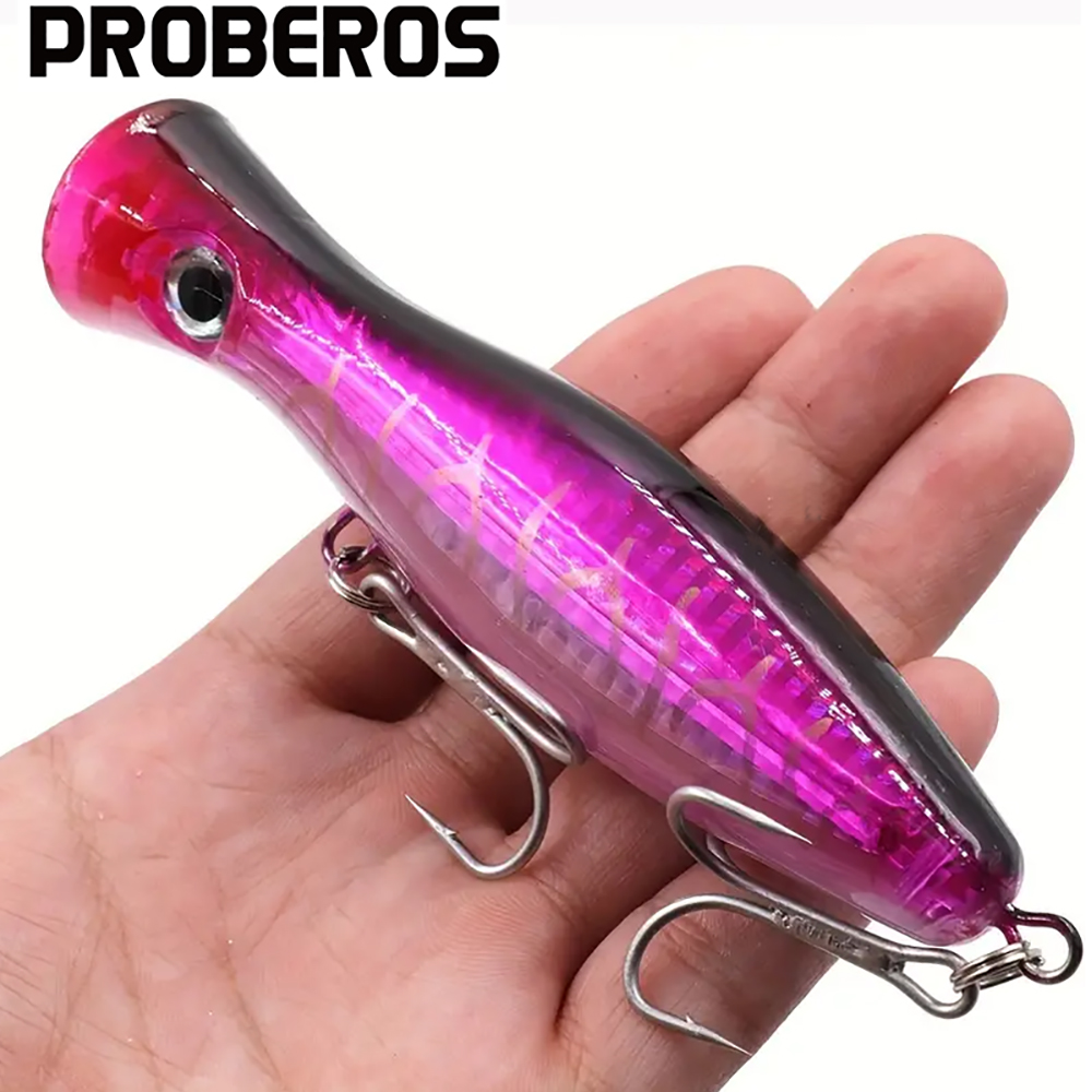 PROBEROS 1pc 13cm 43g Popper F - Fishing Hook Treble recension och pris