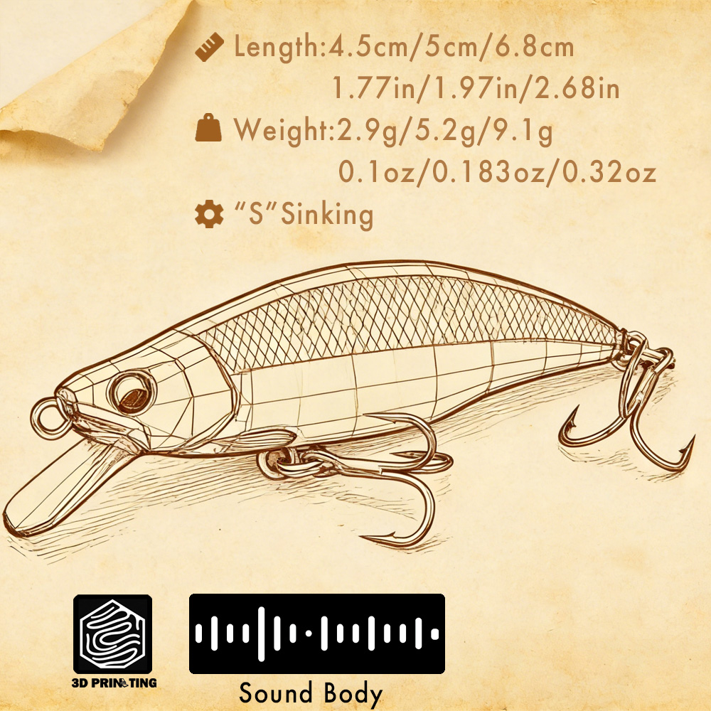 B&U Trout Pattern Hard Bait Si - Fishing Hook Treble recension och pris