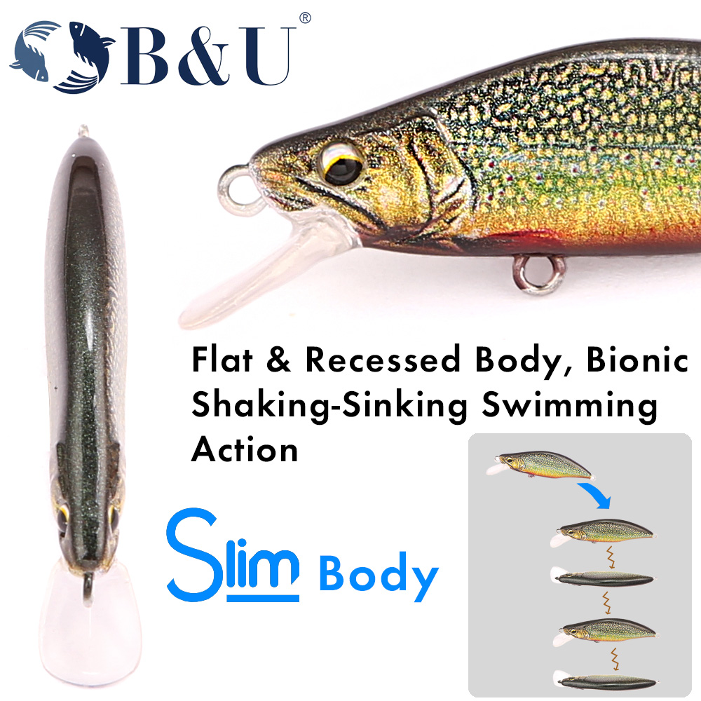 B&U Trout Pattern Hard Bait Si - Fishing Hook Treble recension och pris