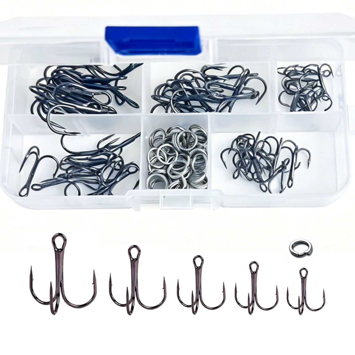 50/100pcs/box Fishing Treble H - Fishing Hook Circle recension och pris