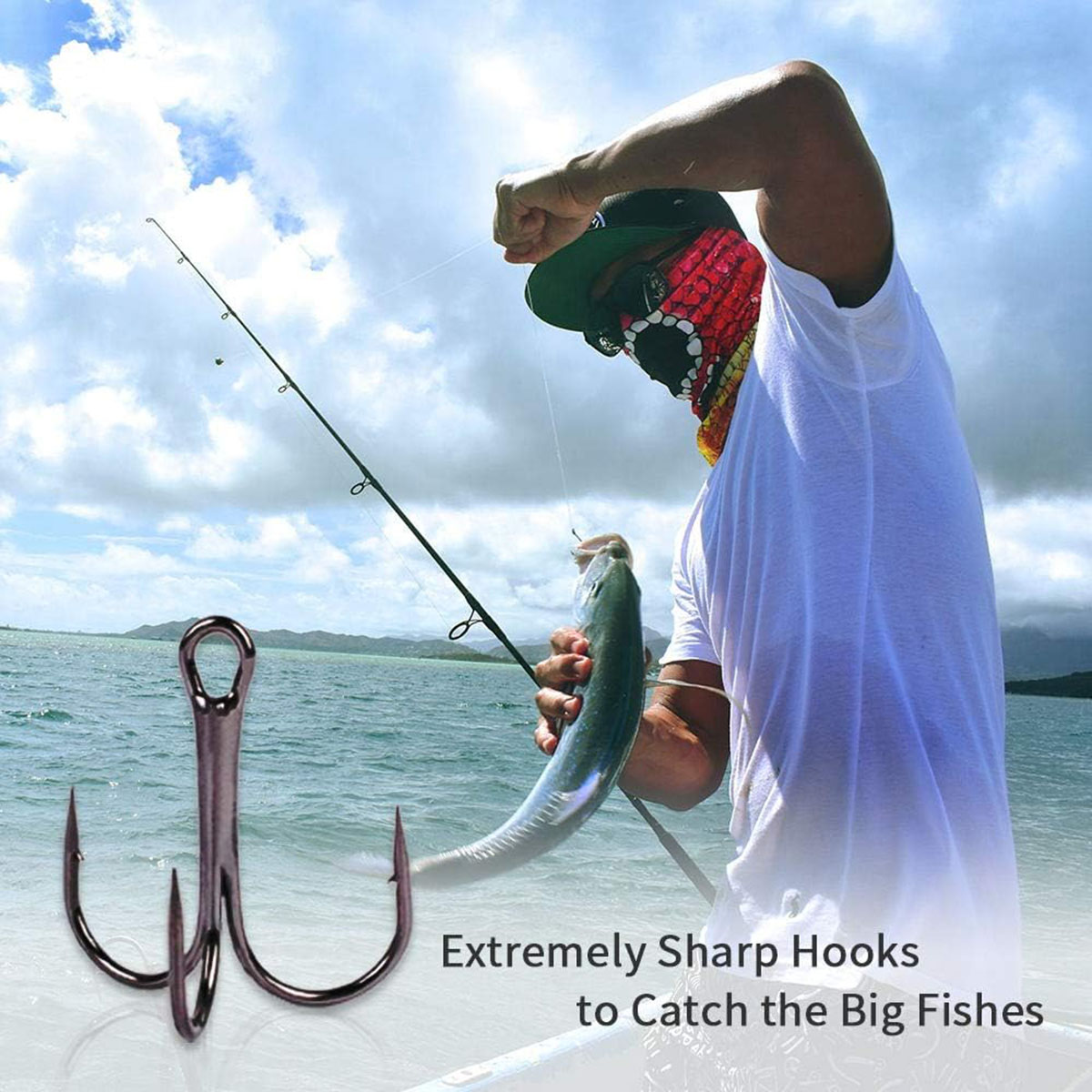 50/100pcs/box Fishing Treble H - Fishing Hook Circle recension och pris