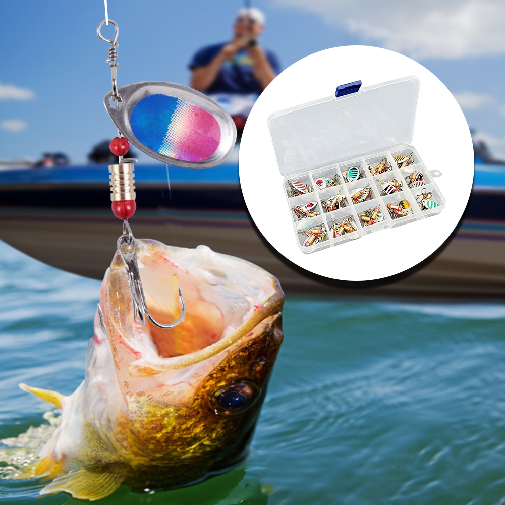 30pcs Metal Spoon Spinner Fish - Fishing Hook Treble recension och pris